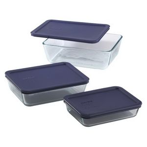 Pyrex Rectangular Glass Food Storage Container Setimage