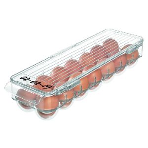 Interdesign 14-Egg Clear Plastic Fridge Binz Egg Holderimage