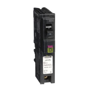 Square D 15 Amp 1-Pole Dual Function CAFCI/GFCI Circuit Breakerimage