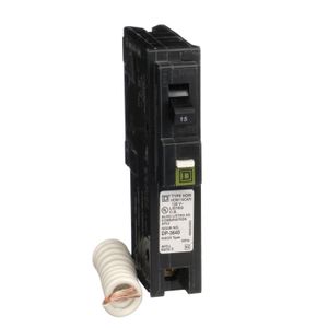 Square D 15 Amp Homeline Combination Arc Fault Circuit Breakerimage