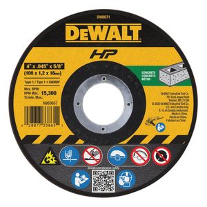 Dewalt 4 in. x 3/64 in. x 5/8 in. Cutoff Wheelimage