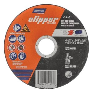 Norton 4 in. x 3/64 in. x 5/8 in. Type 1 Cut-Off Wheelimage
