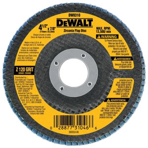 DEWALT 4-1/2 in. x 7/8 in. 120 Grit Flap Discimage