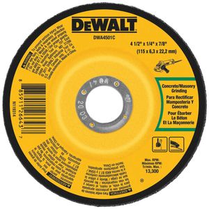 DEWALT 4-1/2 in. x 1/4 in. x 7/8 in. Concrete and Masonry Grinding Wheelimage