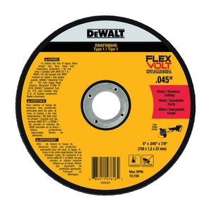 Dewalt 6 in. x 3/64 in. x 7/8 in. Type 1 Cutting Wheelimage