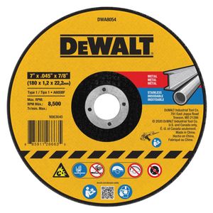 Dewalt 7 in. x 3/64 in. x 7/8 in. Metal Cutoff Wheelimage