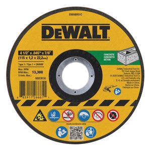 Dewalt 4-1/2 in. x 3/64 in. x 7/8 in. Cutoff Wheelimage