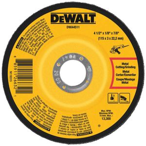 DeWALT 4-1/2 in. x 1/8 in. x 7/8 in. Type 27 Metal Grinding Wheelimage