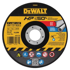 Dewalt 5 in. x 7/8 in. Thin Metal Cutoff Wheelimage
