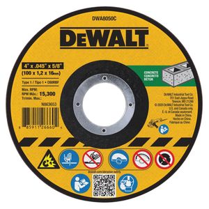 Dewalt 4 in. x 3/64 in. x 5/8 in. Masonry Cut-Off Wheelimage