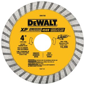 DeWalt 4 in. Dry Cut Diamond Circular Saw Bladeimage