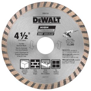 Dewalt 4-1/2 in. High Performance Masonry Diamond Bladeimage