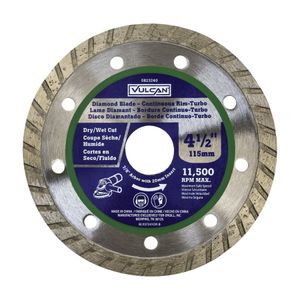 Vulcan 4-1/2 in. Continuous Turbo Diamond Bladeimage