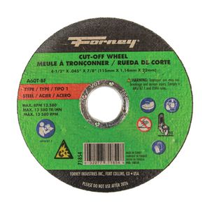 Forney 4-1/2 in. x 3/64 in. x 7/8 in. Metal Cut-Off Wheelimage