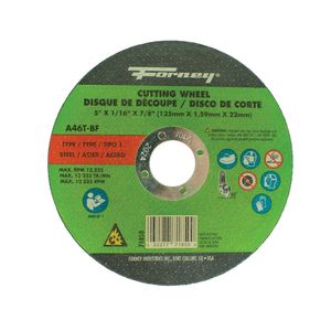 Forney 5 in. x 1/16 in. x 7/8 in. Metal Cut-Off Wheelimage