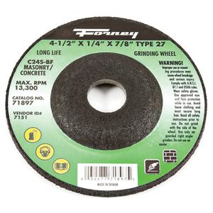 Forney 4-1/2 in. Type 27 Masonry Grinding Wheelimage