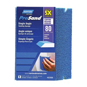 Norton 4-1/2 in. x 3-1/2 in. x 1 in. 80 Grit 1-Angle Sanding Spongeimage