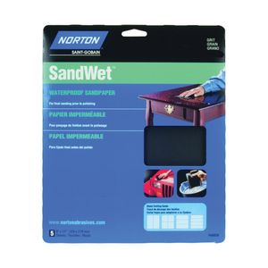 Norton 9 in. x 11 in. 320 Grit Wet/Dry Sanding Sheetimage