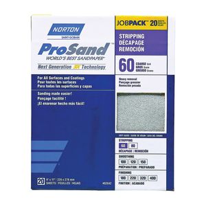 Norton ProSand 9 in. x 11 in. 60 Grit Aluminum Oxide Sanding Sheetimage