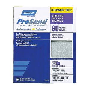 Norton 9 in. x 11 in. 80 Grit Aluminum Oxide Sandpaper Sheetimage