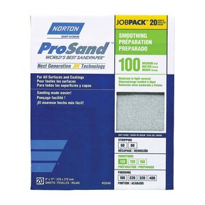 Norton 9 in. x 11 in. 100 Grit Aluminum Oxide Sanding Sheetimage