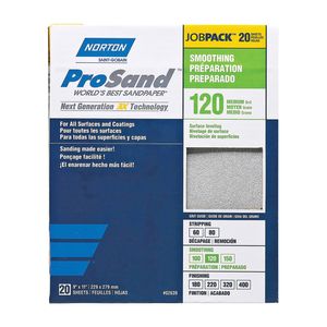 Norton 9 in. x 11 in. 120 Grit Aluminum Oxide Sanding Sheetimage