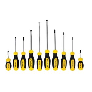 Stanley 10-Piece Fluted Nickel Plated Screwdriver Setimage