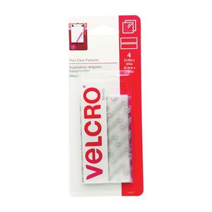 Velcro Brand 3/4 in. x 3-1/2 in. Clear Hook and Loop Fastener Stripimage