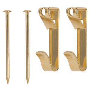 ProSource 100 lb. Polished Brass Picture Hangerimage