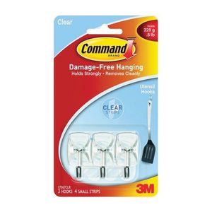 Command Small Clear Adhesive Wire Hooksimage