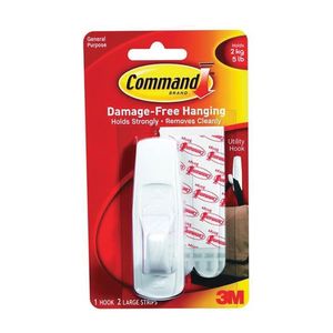 Command Large Utility Hook with Strip, Whiteimage