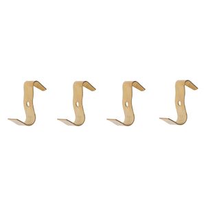 ProSource 1/2 in. Polished Brass Moulding Hooks, 4-Packimage