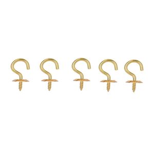 ProSource 5/8 in. Solid Brass Cup Hook, 5-Pieceimage
