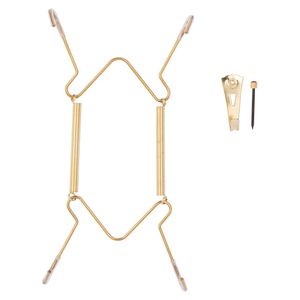 ProSource 5-7 in. Polished Brass Plate Hangerimage