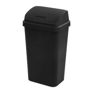 Sterilite 13 gal. Black Swing-Top Wastebasketimage