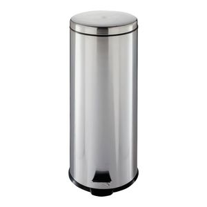 Simple Spaces 7.93 gal. Round Stainless Steel Trash Canimage
