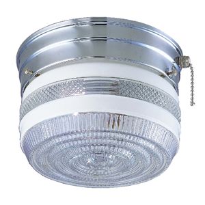 Boston Harbor 1-Light Flush Mount Ceiling Fixture with Pull Chainimage
