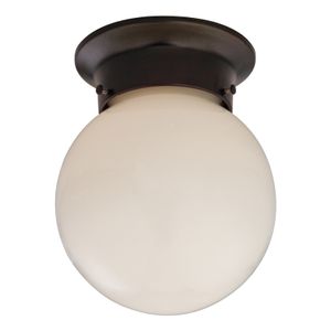 Boston Harbor 1-Light Flush Mount Ceiling Fixture, Oil Rubbed Bronzeimage
