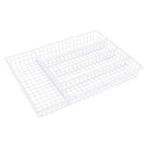 Simple Spaces 14 in. x 10-1/4 in. White Silverware Storage Trayimage