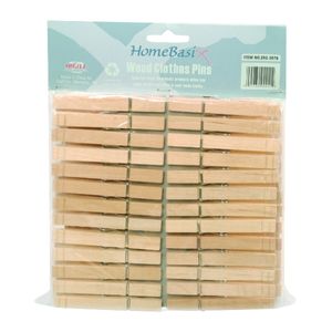 Simple Spaces 3-1/4 in. 50-Piece Wooden Clothespinsimage