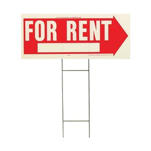 Hy-Ko Products 24 in. x 9-1/2 in. For Rent Lawn Signimage