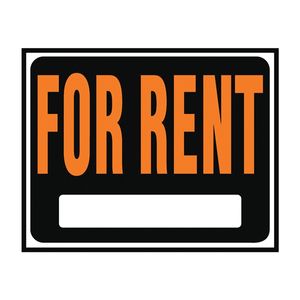 Hy-Ko Products 14-1/2 in. x 18-1/2 in. Plastic For Rent Signimage
