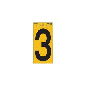 Hy-Ko Products RV-75/3 5 in. Self-Adhesive Reflective Number 3image
