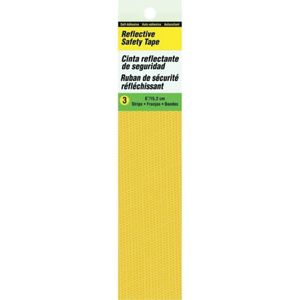 Hy-Ko Products TP-3Y 1 in. x 6 in. Yellow Reflective Safety Tape Stripimage