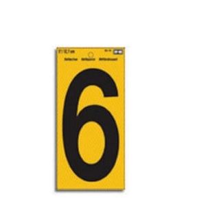Hy-Ko Products 5 in. Self-Adhesive Reflective Number 6image