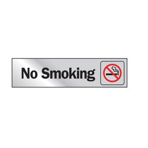 Hy-Ko Products 2 in. x 8 in. Vinyl No Smoking Graphic Signimage