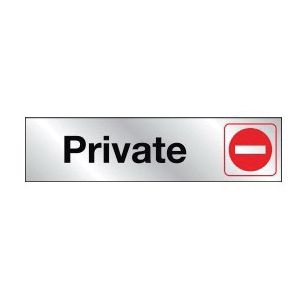 Hy-Ko Products 2 in. x 8 in. Vinyl Private Signimage