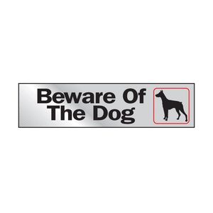 Hy-Ko 2 in. x 8 in. Beware of the Dog Vinyl Signimage