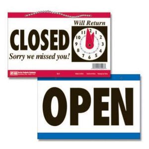 Hy-Ko Products CL-1 Open/Closed Clock Signimage