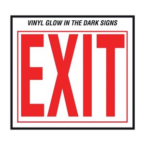 Hy-Ko Products 10 in. x 12 in. Glowing Exit Vinyl Safety Signimage